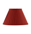 Fabric Lamp Shade 200 ROT Von Karlskrona lampfabrik - Klassischer Textilschirm aus plissiertem Baumwollstoff mit Ringsaum zum einfachen Befestigen.
