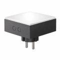 LAMP 1 - EU Schwarz Von Avolt - Diese praktische kleine Lampe wird direkt an die Steckdose (230 V) angeschlossen und eignet sich perfekt als Nachtlicht oder Stimmungslicht im Flur, Schlafzimmer oder anderen Räumen, in denen Sie ein sanftes Licht wünschen.