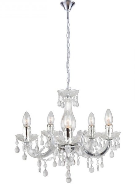 Cuimbra Ø45 Chrom kristall Von Globo Lighting - Med sina krompl&auml;terade detaljer och klarglas skapar den en lyxig glans och en stilfull atmosf&auml;r.