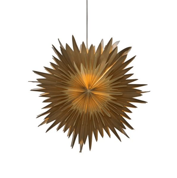 Papierstern Ø80 Braun Von Konstsmide - Mit seinem stilvollen Design und dem sanften Licht verbreitet es eine ruhige und heimelige Weihnachtsstimmung.