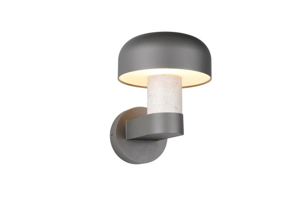 Fraser 24cm Betonoptik außenlampe Von Trio Lighting - Die dunkelgraue Lackierung und der Beton-inspirierte Anteil verleihen der Fassade einen warmen, stilvollen Charakter.
