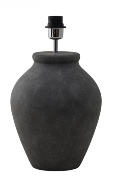 Casagrande 54cm Dunkelgrau lampenfuß Von Hallbergs - Die runde Form und die dunkelgraue Farbe, die Beton imitiert, schaffen eine schöne Atmosphäre im Raum.