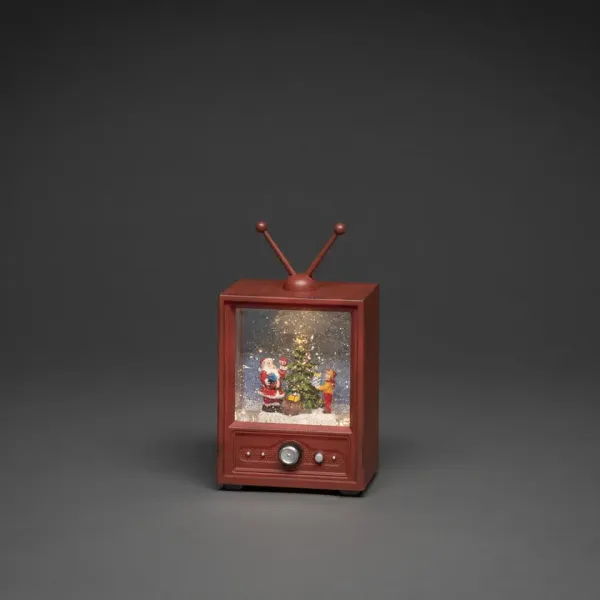 Wassergefüllte Laterne In Fernseherform Braun Von Konstsmide - Transformator mit 1,8 m langem schwarzem Kabel und Stecker im Lieferumfang enthalten.