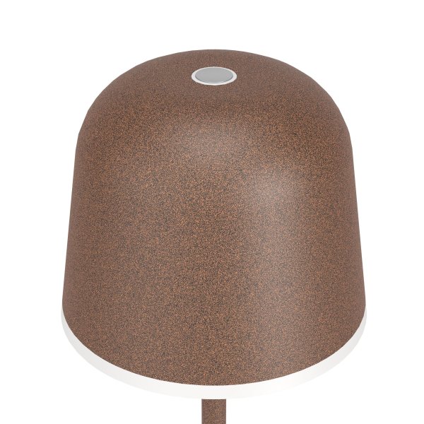 Mannera 34cm Rostbraun tragbare Von Eglo - Das Aufladen erfolgt ganz einfach über das mitgelieferte USB-Kabel und lässt sich somit problemlos überallhin mitnehmen – egal ob auf der Terrasse, im Garten oder beim Picknick.