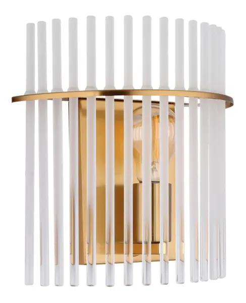 Gorley 26cm Gold wandlampe Von Globo Lighting - Gorley &auml;r en elegant och sofistikerad v&auml;gglampa med en imponerande arkitektonisk design.