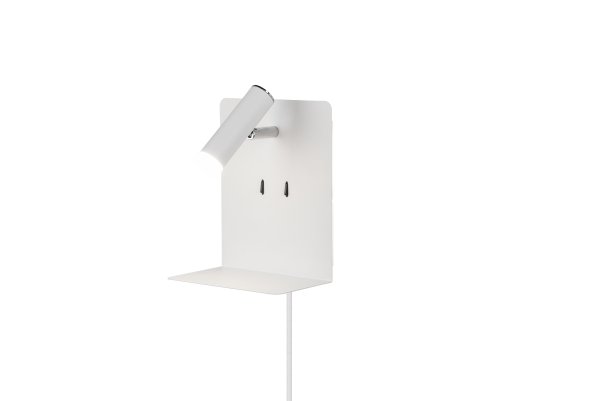 Element Weiß leselampe Von Trio Lighting - Die Leuchte verf&uuml;gt &uuml;ber zwei integrierte Lichtquellen, die sich separat &uuml;ber die Schalter an der Wandhalterung steuern lassen.
