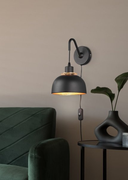 Punch 30cm Schwarz wandlampe Von Trio Lighting - 