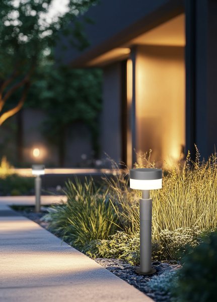 Mackenzie 50cm Anthrazit pollarleuchten Von Trio Lighting - Mit der Schutzart IP54 ist es perfekt für nordisches Klima geeignet – sowohl funktional als auch dekorativ das ganze Jahr über.