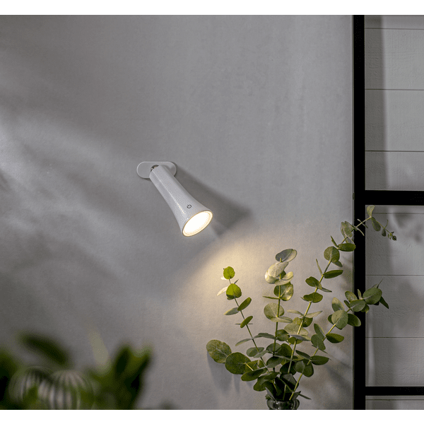 Functional 38cm Weiß tragbare Von Star Trading - Die Lampe verfügt über eine Touch-Funktion zum Einstellen der Helligkeit und Auswählen der LED-Farbe: Kaltweiß, Warmweiß oder Tageslicht.