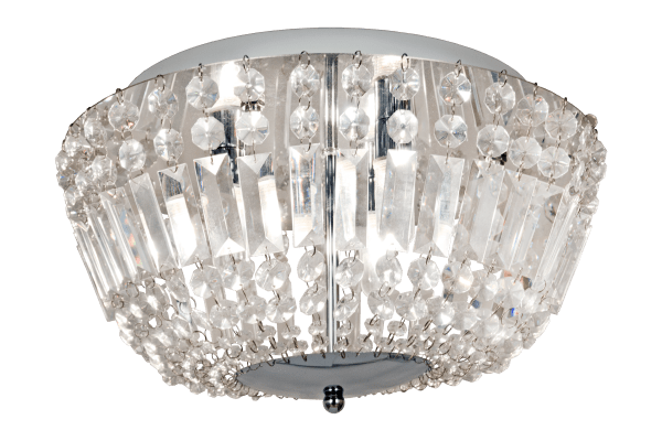 Giovanna Ø38 Chrom badezimmerlampe Von Aneta Lighting - Giovanna ist eine elegante Badezimmer-Deckenleuchte in Chrom mit wunderschönen Glasprismen.