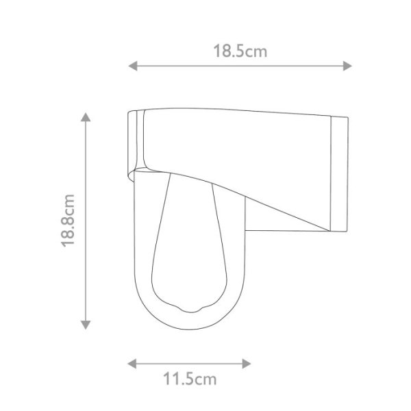 Porto 18cm Grau außenlampe Von Elstead Lighting - Tillverkad av rostfritt st&aring;l i gr&aring; finish och glas, erbjuder den en robust och v&auml;dert&aring;lig konstruktion som &auml;r idealisk f&ouml;r fasader, entr&eacute;er och uteplatser.