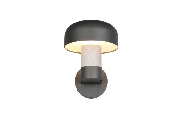 Fraser 24cm Betonoptik außenlampe Von Trio Lighting - Die dunkelgraue Lackierung und der Beton-inspirierte Anteil verleihen der Fassade einen warmen, stilvollen Charakter.