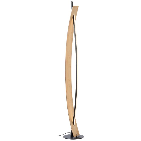 Visby Natur stehlampe Von Brilliant - Die Stehleuchte Visby ist eine elegante Beleuchtungsl&ouml;sung, die modernes Design mit nat&uuml;rlichen Elementen kombiniert.