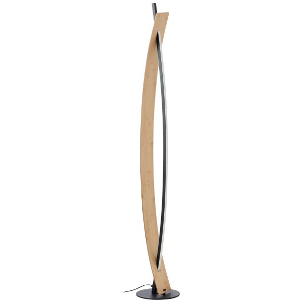 Visby Natur stehlampe Von Brilliant - Die Stehleuchte Visby ist eine elegante Beleuchtungsl&ouml;sung, die modernes Design mit nat&uuml;rlichen Elementen kombiniert.