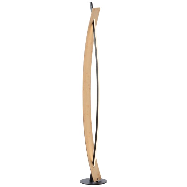 Visby Natur stehlampe Von Brilliant - Die Stehleuchte Visby ist eine elegante Beleuchtungsl&ouml;sung, die modernes Design mit nat&uuml;rlichen Elementen kombiniert.