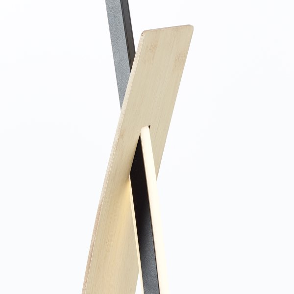 Visby Natur stehlampe Von Brilliant - Die Stehleuchte Visby ist eine elegante Beleuchtungsl&ouml;sung, die modernes Design mit nat&uuml;rlichen Elementen kombiniert.