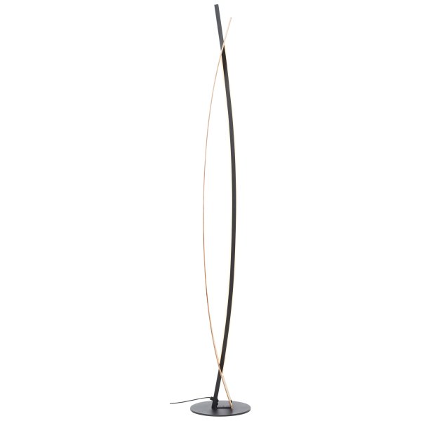 Visby Natur stehlampe Von Brilliant - Die Stehleuchte Visby ist eine elegante Beleuchtungsl&ouml;sung, die modernes Design mit nat&uuml;rlichen Elementen kombiniert.