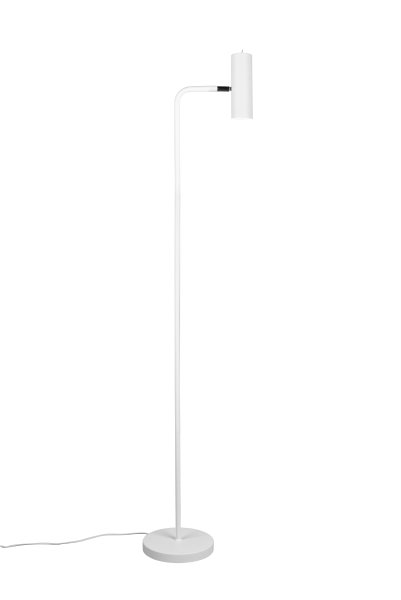 Marley Weiß stehlampe Von Trio Lighting - Der bewegliche Kopf lässt sich bequem nach oben oder unten ausrichten, sodass sich die Leuchte perfekt als Leseleuchte am Sofa oder als dezente Beleuchtung im Flur eignet.