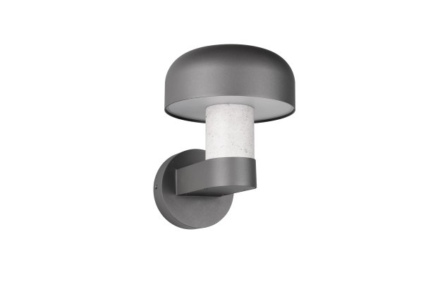 Fraser 24cm Betonoptik außenlampe Von Trio Lighting - Die dunkelgraue Lackierung und der Beton-inspirierte Anteil verleihen der Fassade einen warmen, stilvollen Charakter.