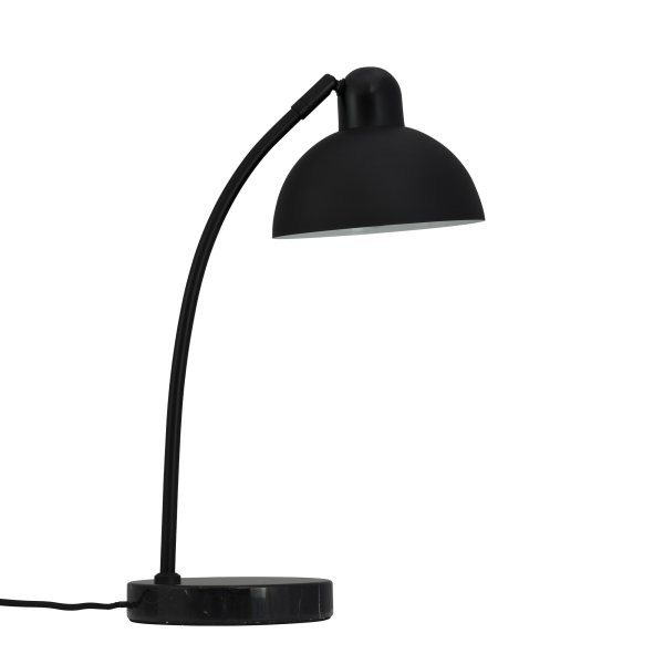 Eric 48cm Schwarz schreibtischlampe Von Dyberg Larsen - Entdecken Sie die elegante Tischlampe Eric mit ihrem einzigartigen Marmorsockel und den geschwungenen Details, die ihr einen anspruchsvollen Ausdruck verleihen.