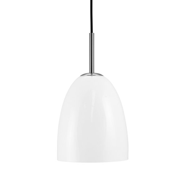 Jazz Ø18 Gebürsteter Stahl hängelampe Von Dyberg Larsen - Das Design der Lampe verbreitet ein weiches und angenehmes Licht und schafft eine warme und einladende Atmosph&auml;re.