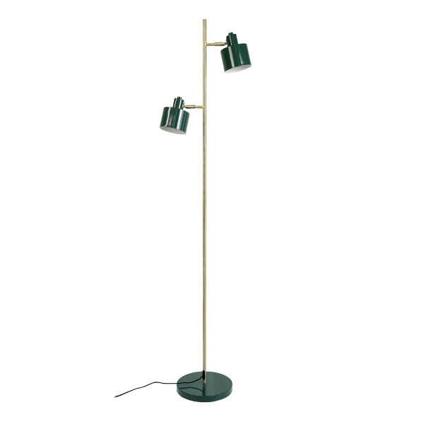Ocean Grün stehlampe Von Dyberg Larsen - Den handpolerade m&auml;ssingsstommen kan luta upp och ner och ger varje lampa en unik f&auml;rgvariation.