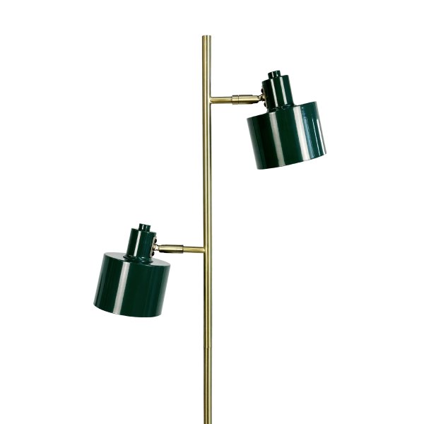 Ocean Grün stehlampe Von Dyberg Larsen - Den handpolerade m&auml;ssingsstommen kan luta upp och ner och ger varje lampa en unik f&auml;rgvariation.