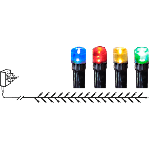 Lichterkette Flashy 16m Mehrfarbig Von Star Trading - Lichterkette mit 800 mehrfarbigen LEDs, die ein sch&ouml;nes Leuchten abgeben.