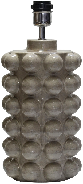 Bubbles 38cm Grau lampenfuß Von Hallbergs - Wird mit Kabel, Netzschalter und Stecker geliefert.