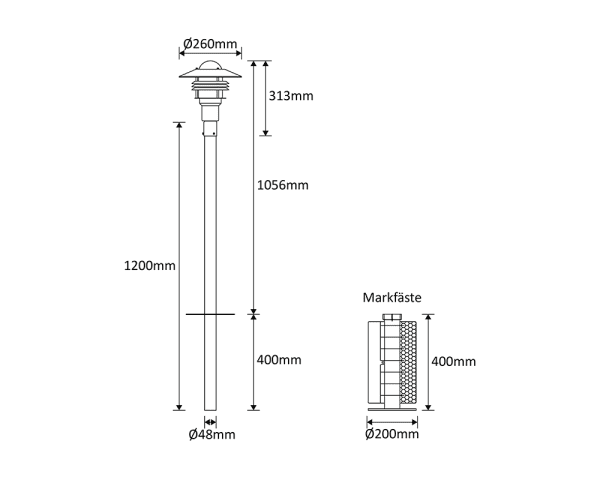 Tellus 145cm Schwarz pollarleuchten Von Westal - Tellus ist eine Leuchtenserie, die je nach Design der Villa, dem Mehrfamilienhaus oder dem Ferienhaus unterschiedliche Charaktere verleiht.