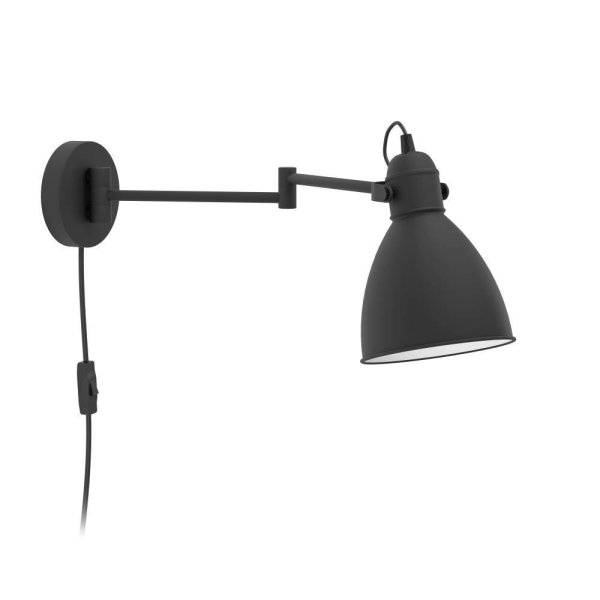 San Peri Ø15 Schwarz wandlampe Von Eglo - Sein minimalistisches Design und sein moderner Look passen zu den meisten Einrichtungsstilen und sorgen gleichzeitig für ein gerichtetes und angenehmes Licht.