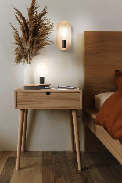 Wood 30cm Natur wandlampe Von Ledvance - Es empfiehlt sich, sie im Wohnzimmer, Flur oder in der Küche zu platzieren, wo sie nicht nur für eine angenehme Umgebungsbeleuchtung sorgt, sondern auch zu einem stilvollen Einrichtungsdetail wird.