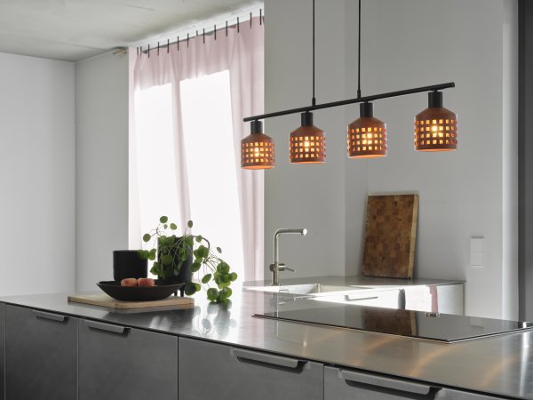 Clay Windows 90cm Braun hängelampe Von Ledvance - Clay Windows har en rustik design med sina sk&auml;rmar gjord av lera i en r&ouml;dbrun f&auml;rg.