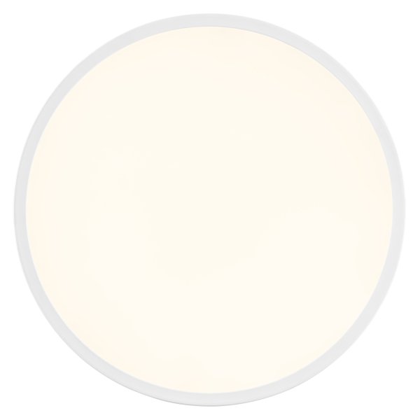 Samora Ø42 Weiß badezimmerlampe Von Brilliant - Der wei&szlig;e Rahmen umschlie&szlig;t ein gro&szlig;es LED-Panel, das helles und gleichm&auml;&szlig;iges Licht &uuml;ber die gesamte Fl&auml;che abgibt &ndash; perfekt f&uuml;r R&auml;ume, in denen eine gute Beleuchtung wichtig ist.