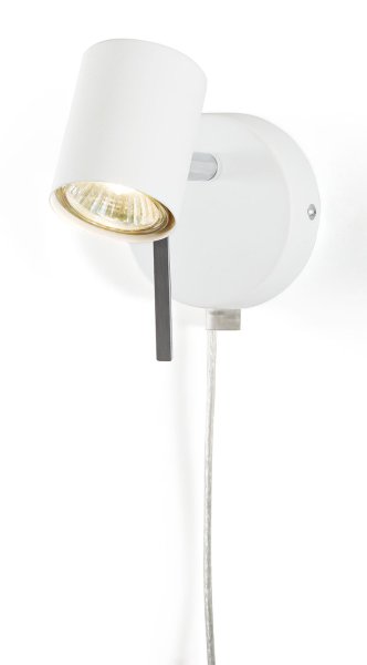 Alpha Weiß leselampe Von Cottex - Die Nachttischlampe Alpha aus weißem Metall ist eine stilvolle und funktionale Lösung für Ihr Schlafzimmer.