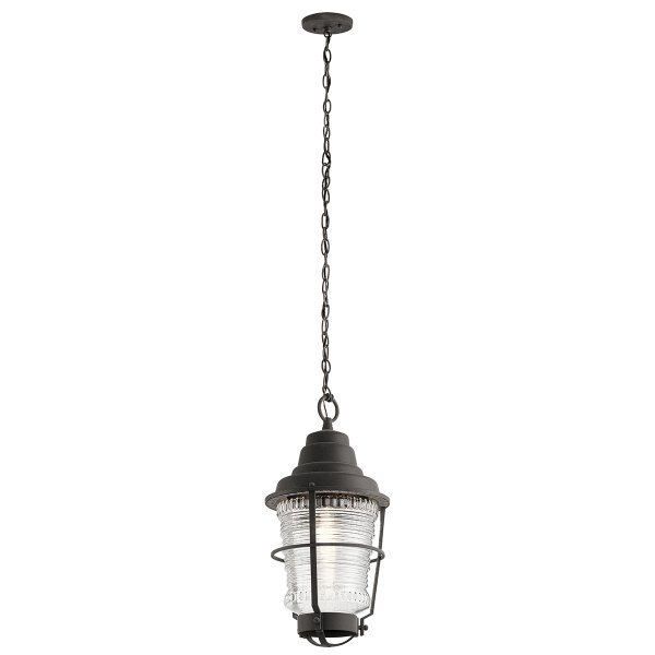 Chance Harbor 43cm Zink Von Elstead Lighting - Chance Harbor &auml;r en klassisk och robust takpendel med en design inspirerad av maritim stil.