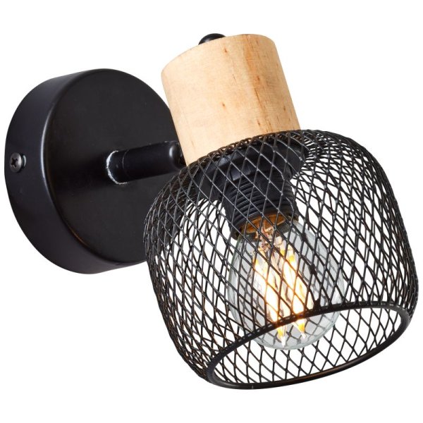 Giada 15cm Schwarz wandlampe Von Brilliant - Der Wandstrahler Giada ist eine stilvolle und flexible Beleuchtungsl&ouml;sung, die sowohl an der Wand als auch an der Decke montiert werden kann.