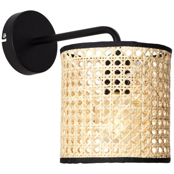 Wiley 30cm Natur wandlampe Von Brilliant - Sie passt sowohl in Wohn- und Schlafzimmer als auch in den Flur und trägt zu einer angenehmen Atmosphäre im Haus bei.