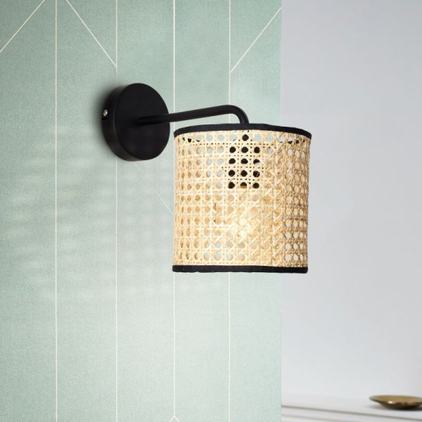Wiley 30cm Natur wandlampe Von Brilliant - Sie passt sowohl in Wohn- und Schlafzimmer als auch in den Flur und trägt zu einer angenehmen Atmosphäre im Haus bei.