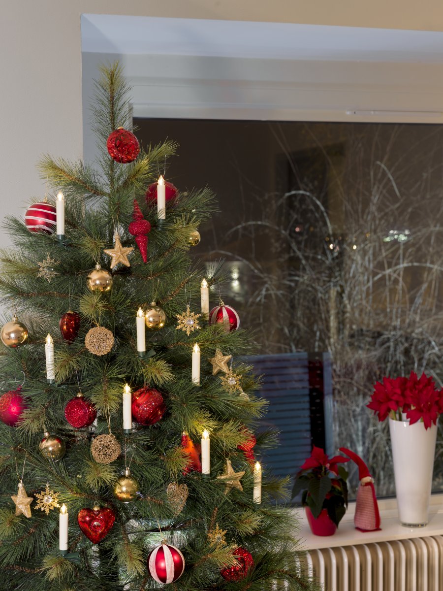 Batteriebetriebene Weihnachtsbaumbeleuchtung 10LED Weiß Von Konstsmide - Diese batteriebetriebene Weihnachtsbaumbeleuchtung mit 10 Lichtern sorgt mit ihrem warmen, gelben Licht f&uuml;r eine stimmungsvolle Atmosph&auml;re.