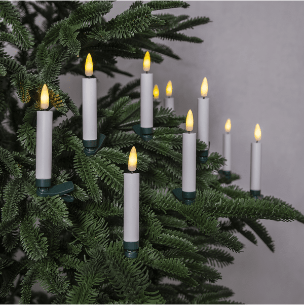 Flamme 10LED Grün Von Star Trading - Die Lichter werden mit 11 AAA-Batterien betrieben (nicht im Lieferumfang enthalten).