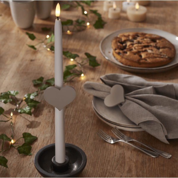 Kerzenmanschette 2er-Pack Beige Von Star Trading - Ver&auml;ndern Sie den Look und schm&uuml;cken Sie Ihren Adventsleuchter oder Ihre LED-Kerze mit diesen weihnachtlich inspirierten Dekorationen.