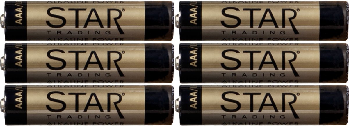 Batterie 6er-Pack AAA 1,5V Power Alkaline Gold Von Star Trading - 