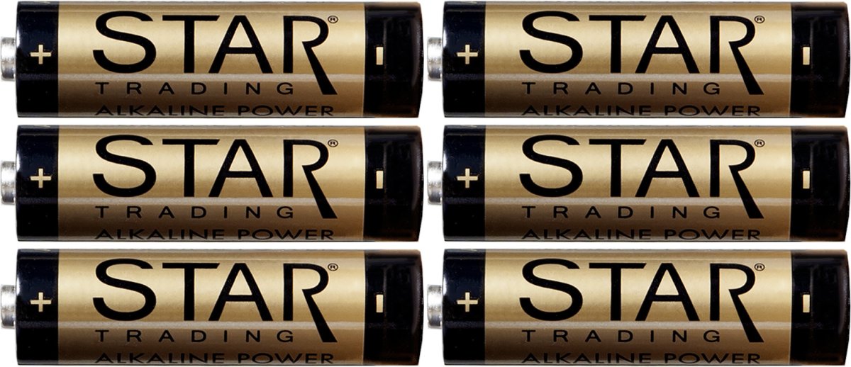 Batterie 6er-Pack AA 1,5V Power Alkaline Gold Von Star Trading - 