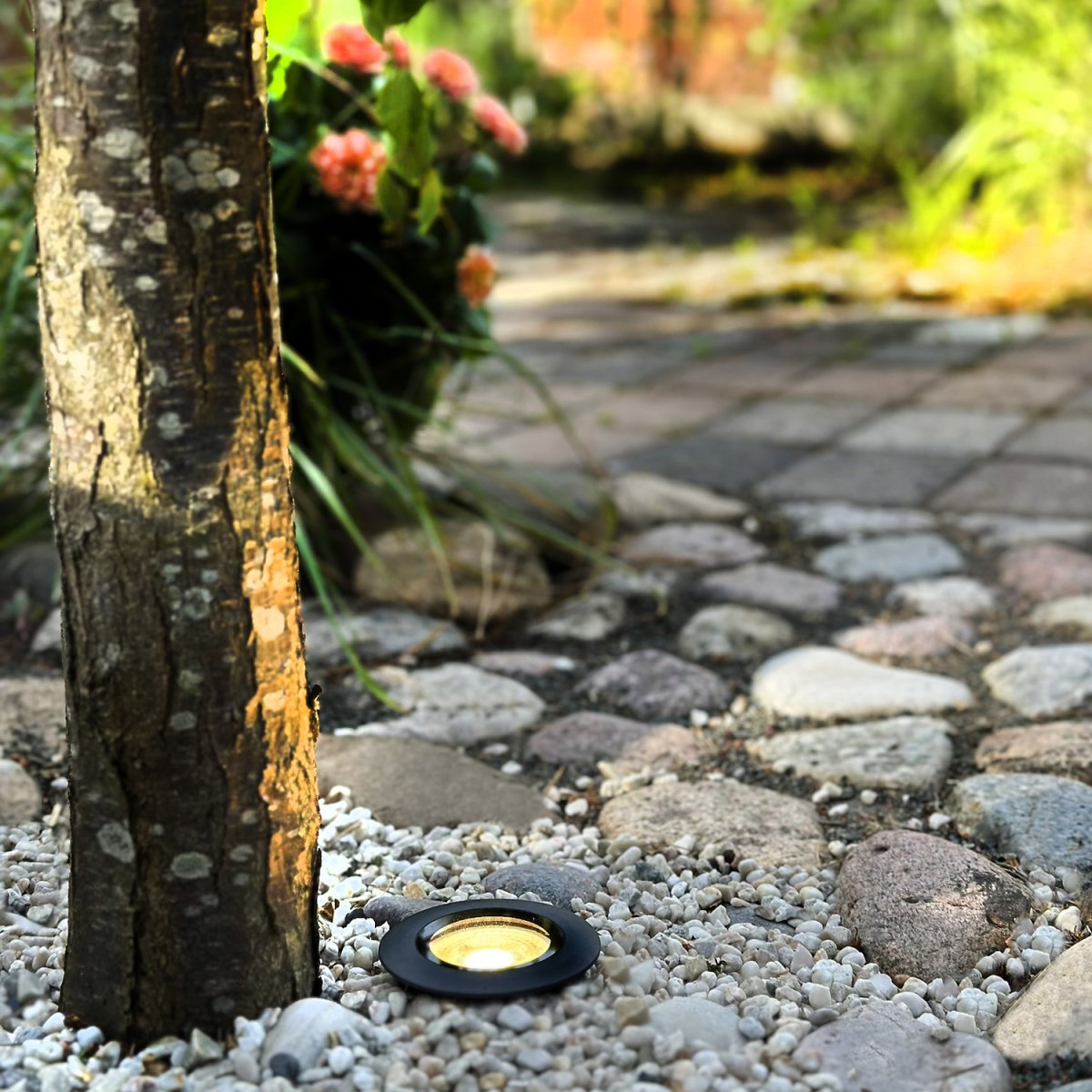 Onyx Dunkelgrau Von Lightson - Att belysa ensamma tr&auml;d som st&aring;r direkt i gr&auml;smattan eller stens&auml;ttningen &auml;r v&auml;ldigt effektfullt f&ouml;r en tr&auml;dg&aring;rd.