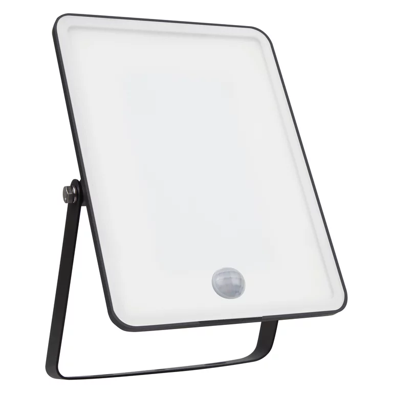 Floodlight Essential Sensor 50W Schwarz außenlampe Von Osram - Der wei&szlig; satinierte Diffusor sorgt f&uuml;r ein homogenes und blendfreies Licht und erzeugt so eine angenehme Beleuchtung ohne scharfe Schatten.