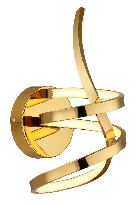 Iduna Ø35 Gold wandlampe Von Globo Lighting - Iduna &auml;r en v&auml;gglampa som f&ouml;renar elegant design med funktionell belysning och blir en stilfull detalj i varje rum.