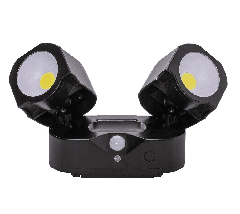 Batterilampe Med Sensor Schwarz außenlampe Von Airam - Praktisch faltbarer LED-Strahler mit Bewegungsmelder und D&auml;mmerungsschalter.