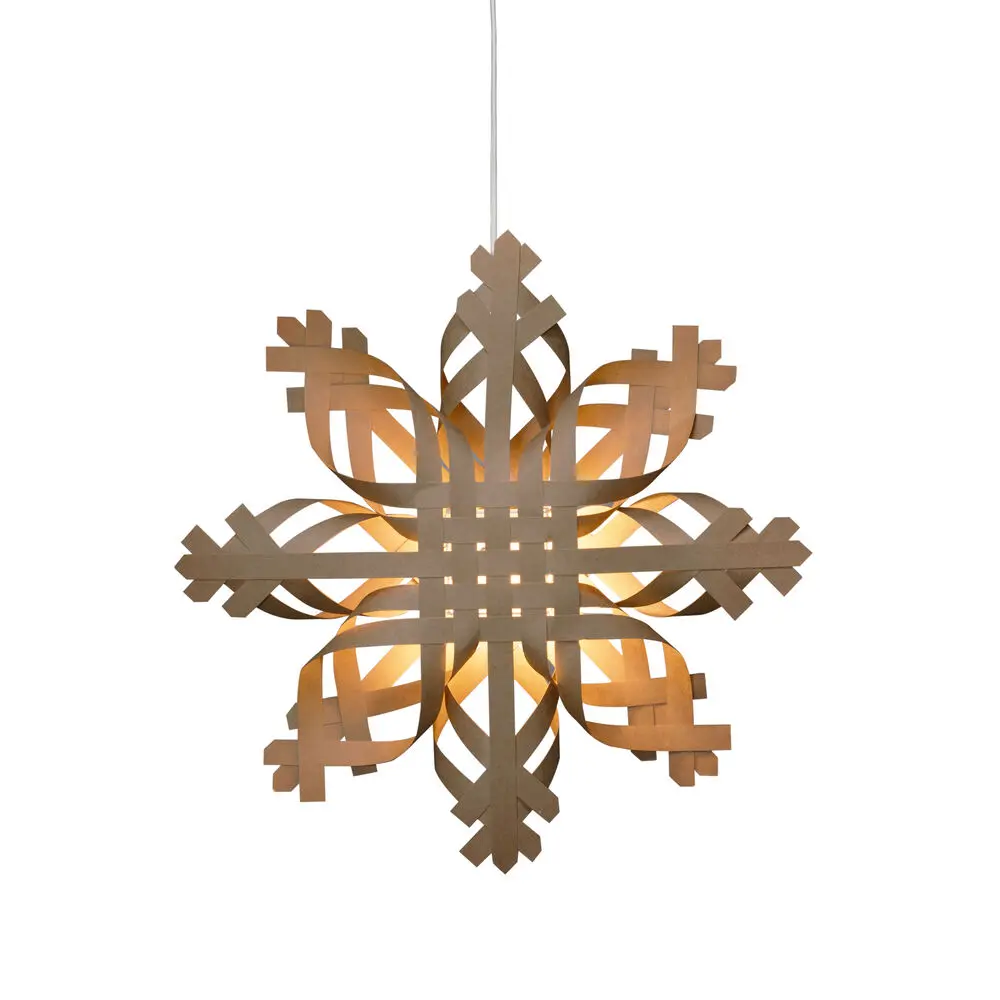 Papierstern Ø50 Braun Von Konstsmide - Eine stilvolle Kombination aus traditioneller Handwerkskunst und moderner Form, die die Dunkelheit des Winters mit W&auml;rme und Charakter erhellt.