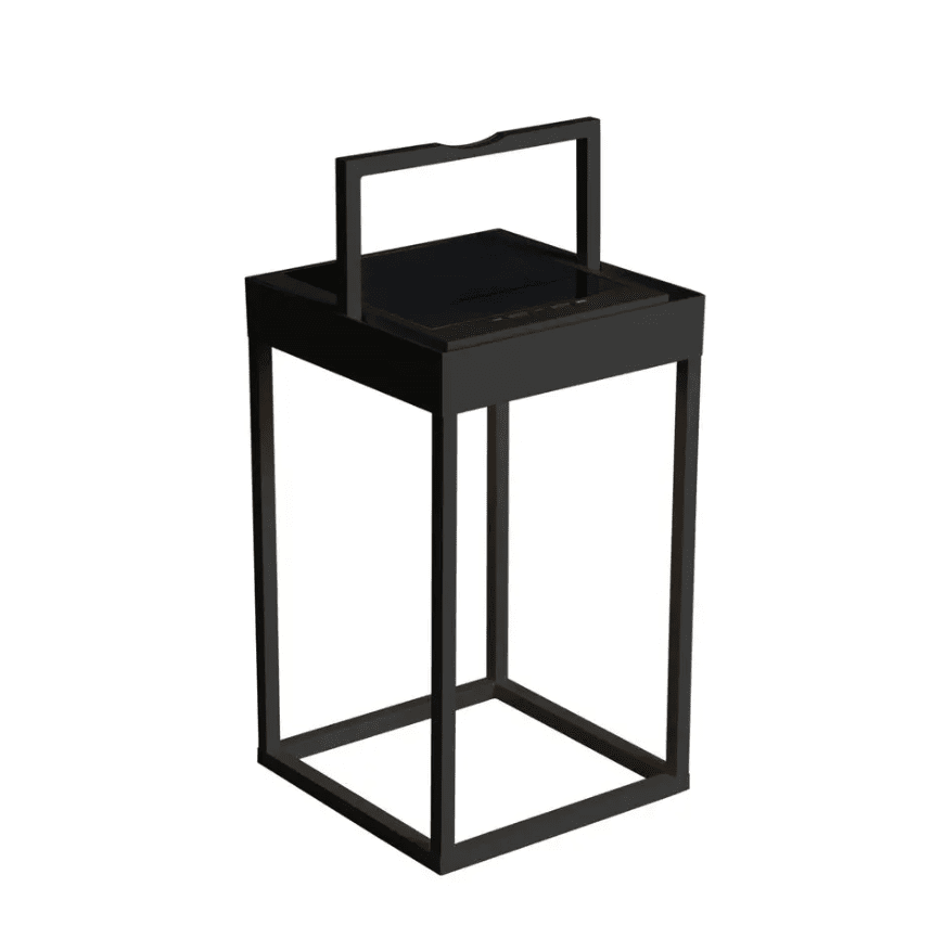 Portofino 30cm Schwarz solarleuchte Von Konstsmide - Die Lampe wird mit dem Solarpanel in 20h oder mit dem mitgelieferten USB-C-Kabel in 6h aufgeladen.